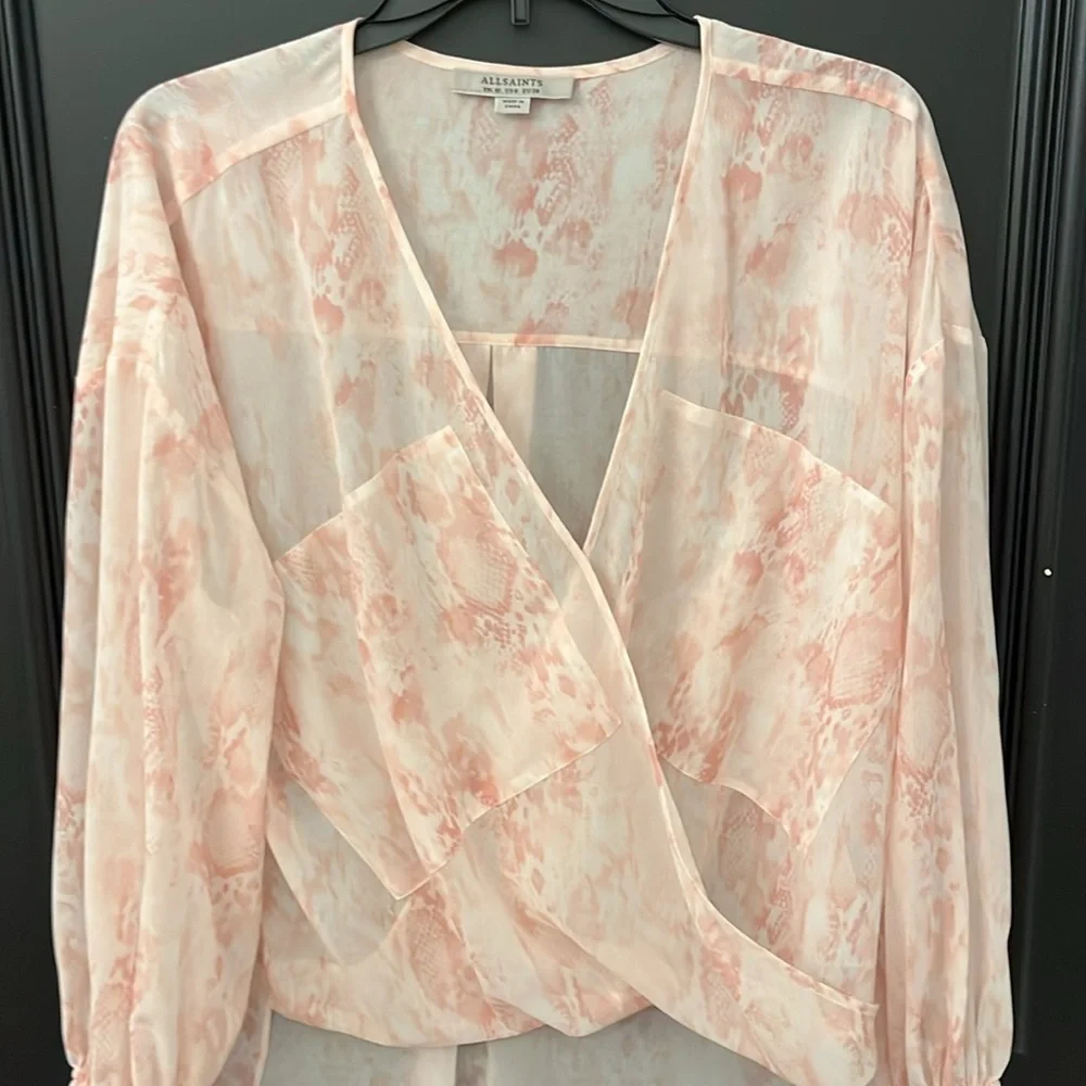 All Saints Pink Blouse - Picture 2 of 3